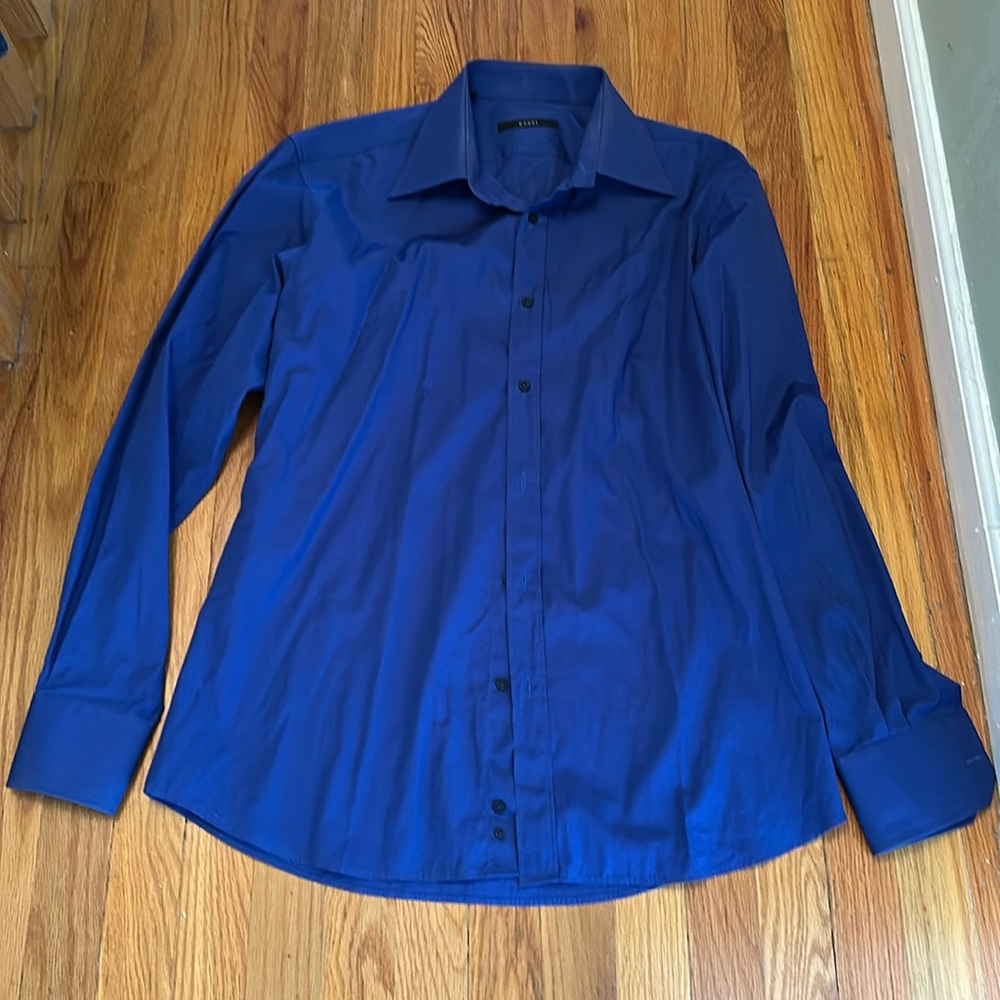 Gucci dark Blue Casual Button-Down Dress Shirt